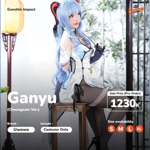 [SELL] Uwowo Ganyu (Cheongsam Ver.) Cosplay Costume - Genshin Impact (Size S/M/L/XL)