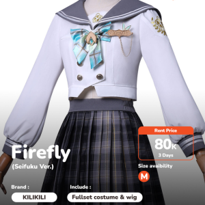 [RENT] [DEPOSIT] KILIKILI Firefly (Seifuku Ver.) Cosplay Costume Set - Honkai: Star Rail (Size M)