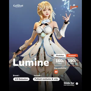 [Sell] 1/3 Delusion Lumine / Traveler Female Cosplay Costume Set - Genshin Impact (Size M)